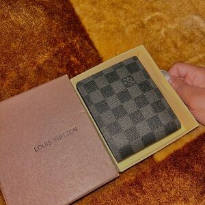 Louis Vuitton Black Checkered Card Holder